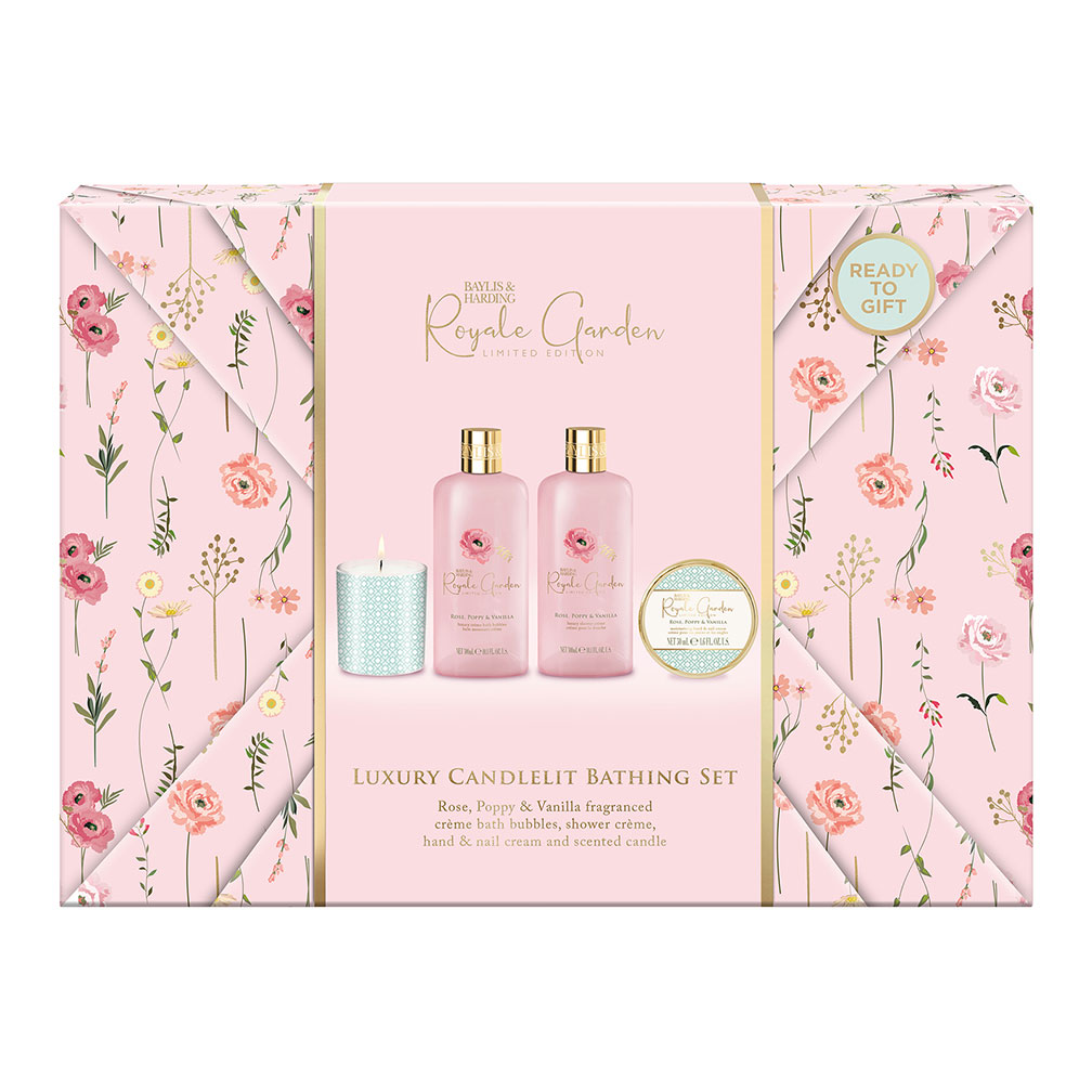 Royale Garden Bath & Candle 4pcs Gift Set