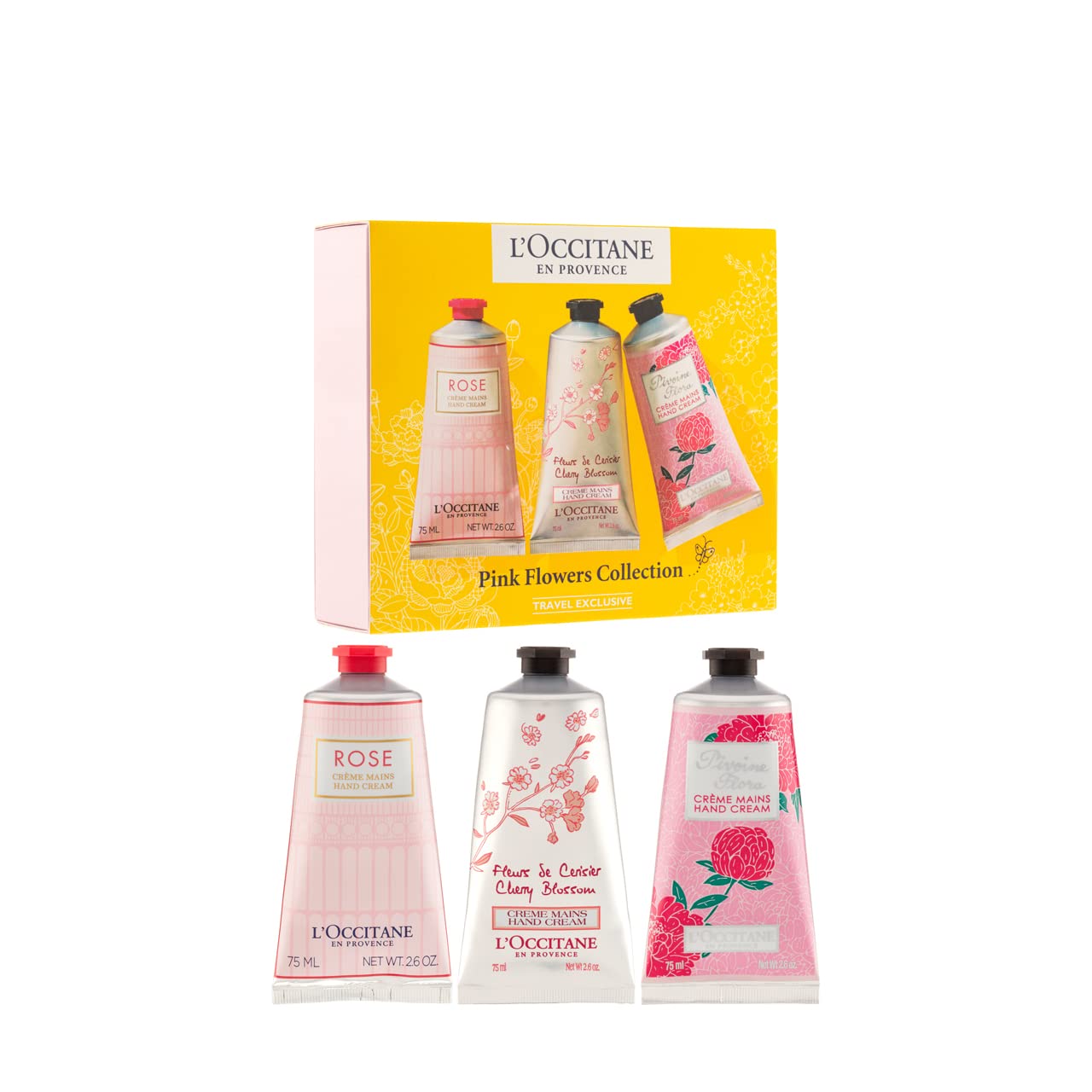 Pink Flowers Hand Cream Trio (3x75ml)