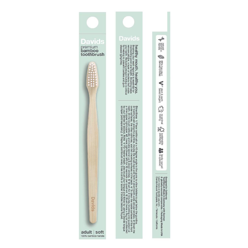 Premium Bamboo Toothbrush, Soft, Single