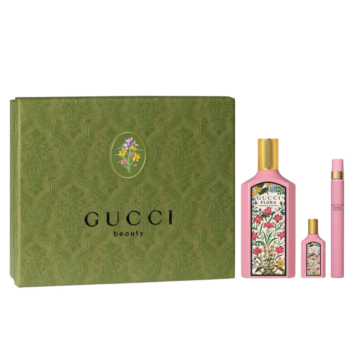 Gucci Flora Gorgeous Gardenia EDP Set (EDP 100ML + PS 10ML + EDP 5ML)